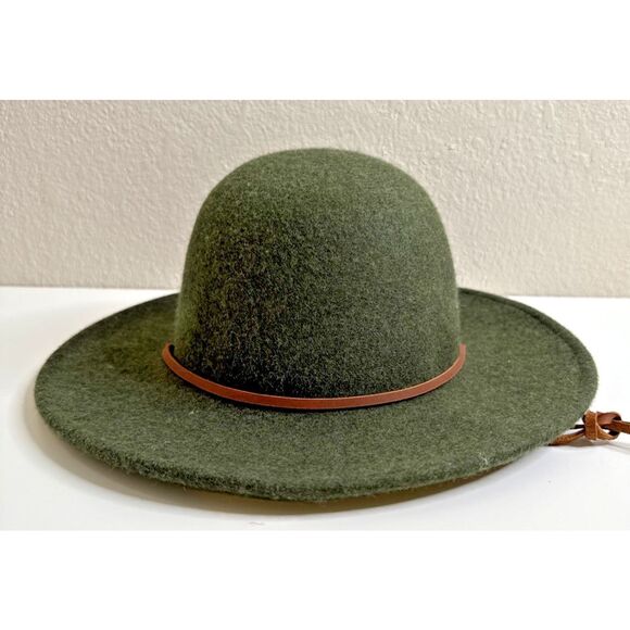 Brixton Tiller Hat Size 7 1/4 M 100% Wool Felt Medium Dark Green New NWT - Picture 2 of 8